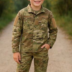 Trooper Kids Multicam Tactical Combat Jacket OCP Scorpion Camo Ripstop YM